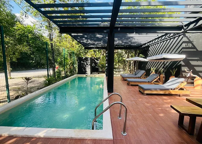Villa De Lujo 5 Rec, Aldea Zama, Casa 15 Personas, Playa Tulum, Mexico *